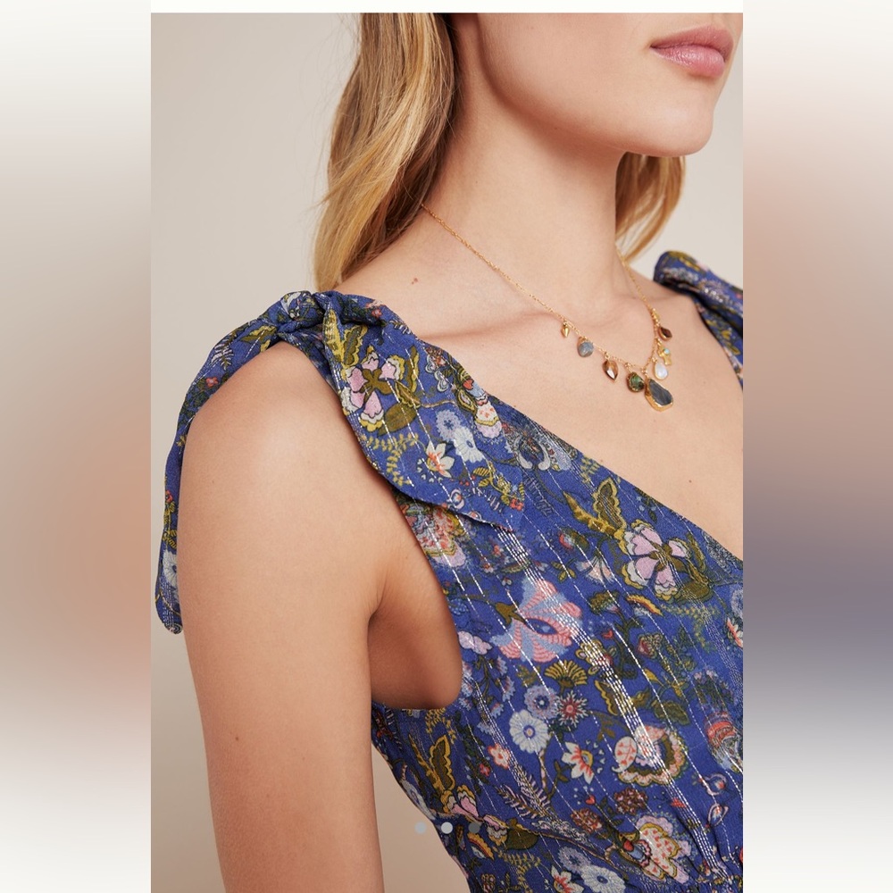 ANTHROPOLOGIE Ranna Gill Lyndsey Shimmer Maxi Dress Size Medium - Picture 3 of 10